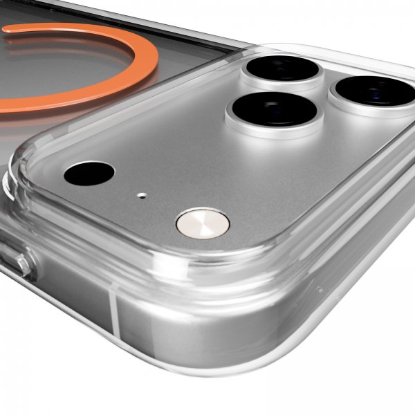 Puro iPhone 17 Pro Cover Lite Mag Transparent Orange