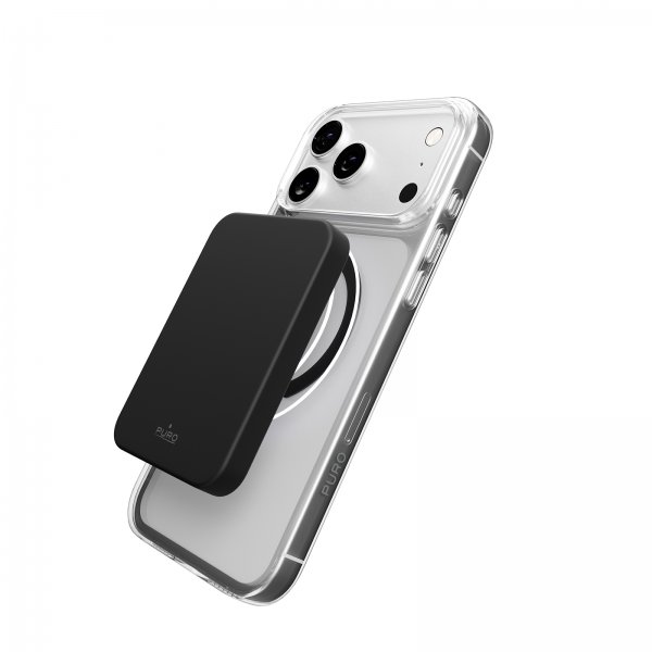 Puro iPhone 17 Pro Max Cover Lite Mag Transparent Sort