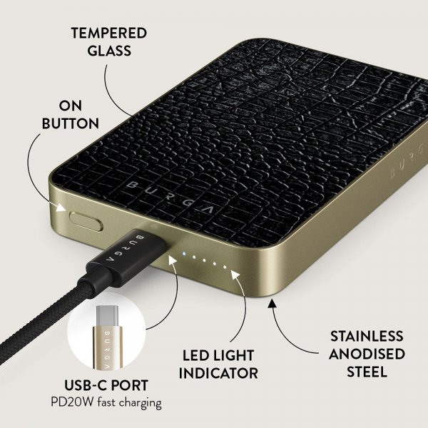 Burga Powerbank MagSafe 5000 mAh Reaper's Touch Gold