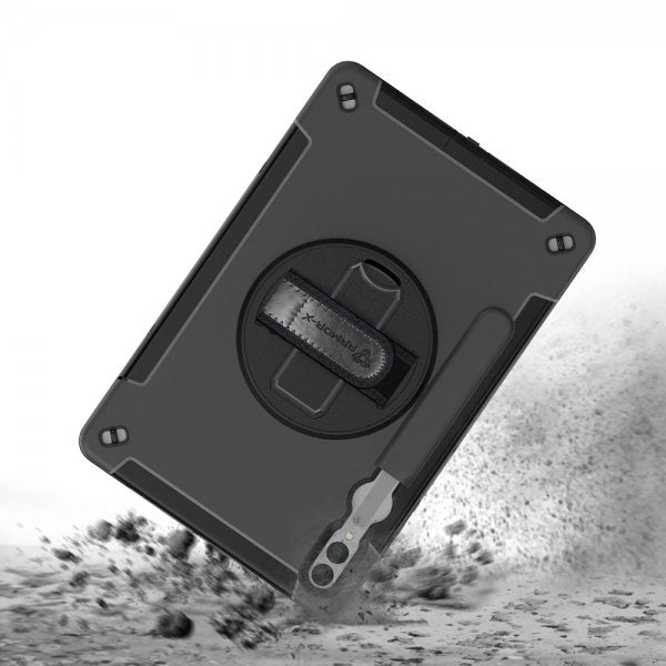 Armor-X Samsung Galaxy Tab S9 Plus Cover Regntæt Robust Etui Håndrem Kickstand