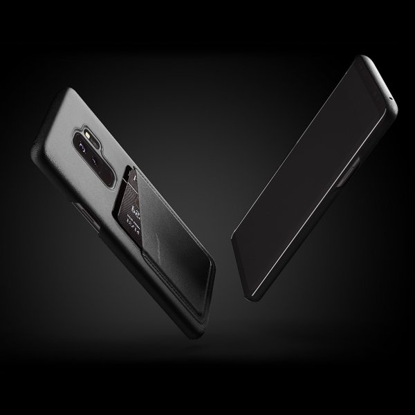Mujjo Samsung Galaxy S9 Plus Cover Full Læder Wallet Case Oliven Grøn