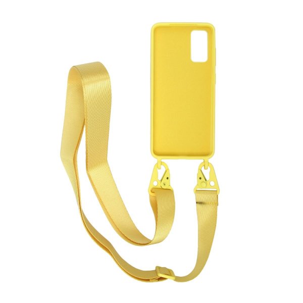 Samsung Galaxy S20 Cover Silikone med Halsrem Gul