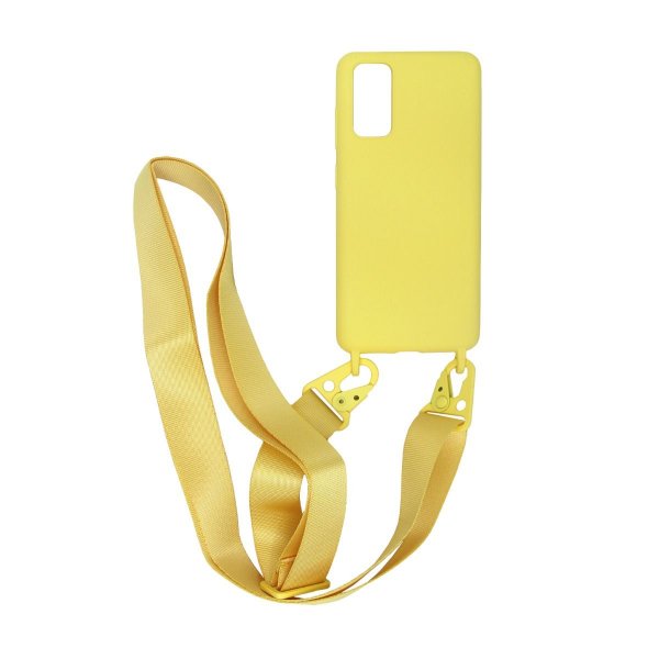 Samsung Galaxy S20 Cover Silikone med Halsrem Gul