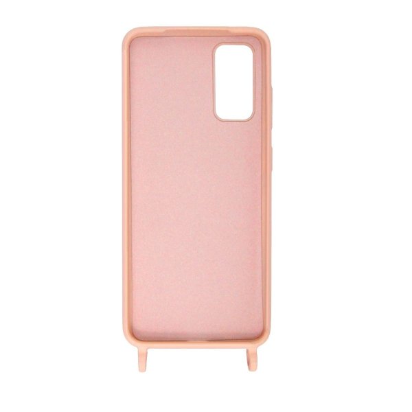 Samsung Galaxy S20 Cover Silikone med Halsrem Rosa