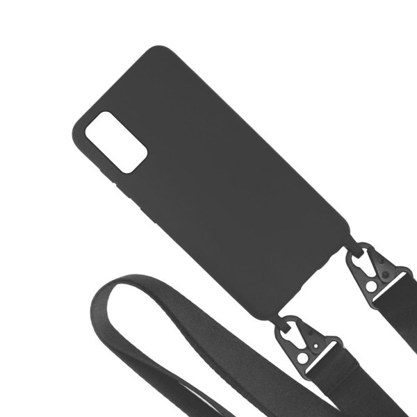 Samsung Galaxy S20 Cover Silikone med Halsrem Sort
