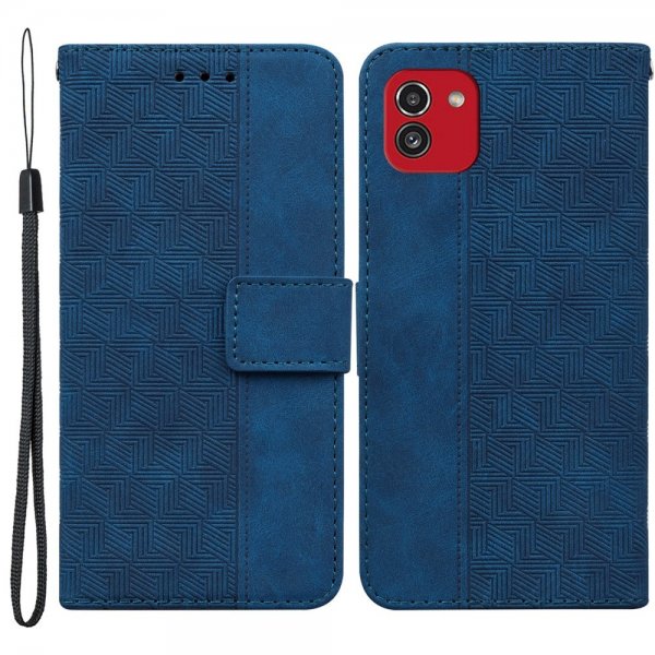 Samsung Galaxy A03 Cover Mønstret Blå