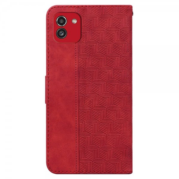 Samsung Galaxy A03 Cover Mønstret Rød