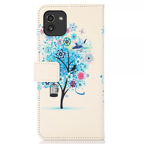 Samsung Galaxy A03 Cover Motiv Blåt Træ