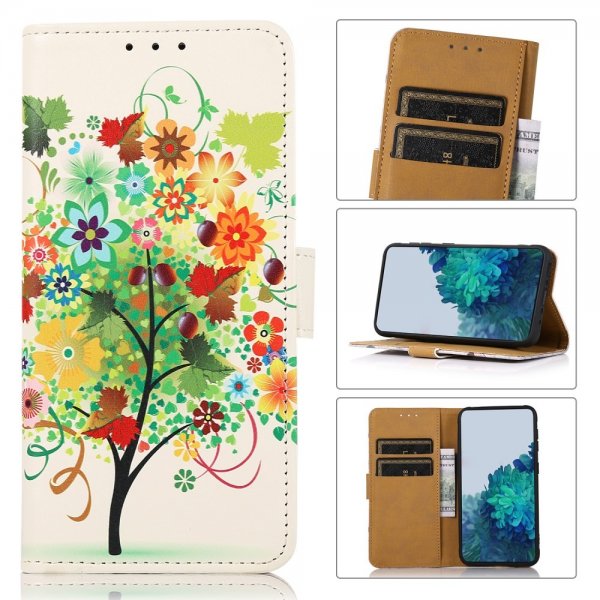 Samsung Galaxy A03 Cover Motiv Farverigt Træ