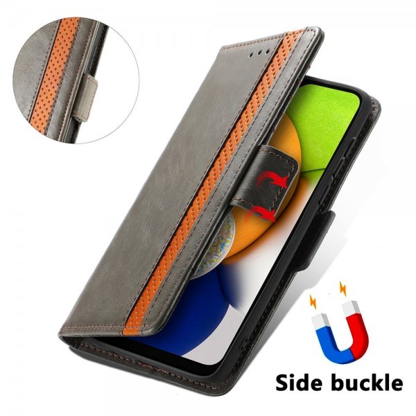 Samsung Galaxy A03 Cover Stripe Grå