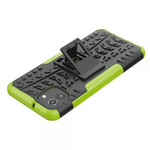 Samsung Galaxy A03 Cover Dækmønster Stativfunktion Grøn