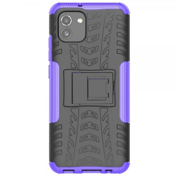 Samsung Galaxy A03 Cover Dækmønster Standfunktion Lilla