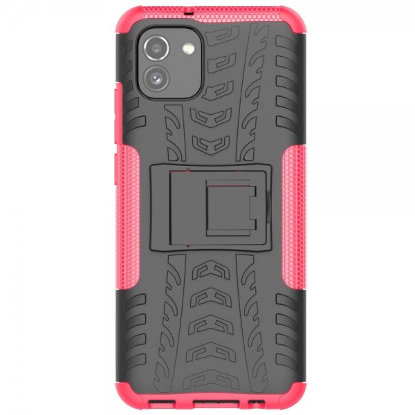 Samsung Galaxy A03 Cover Dækmønster Standfunktion Magenta