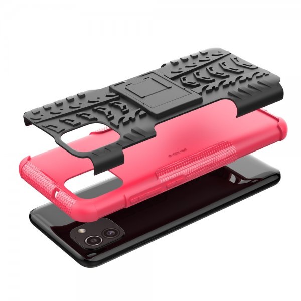 Samsung Galaxy A03 Cover Dækmønster Standfunktion Magenta