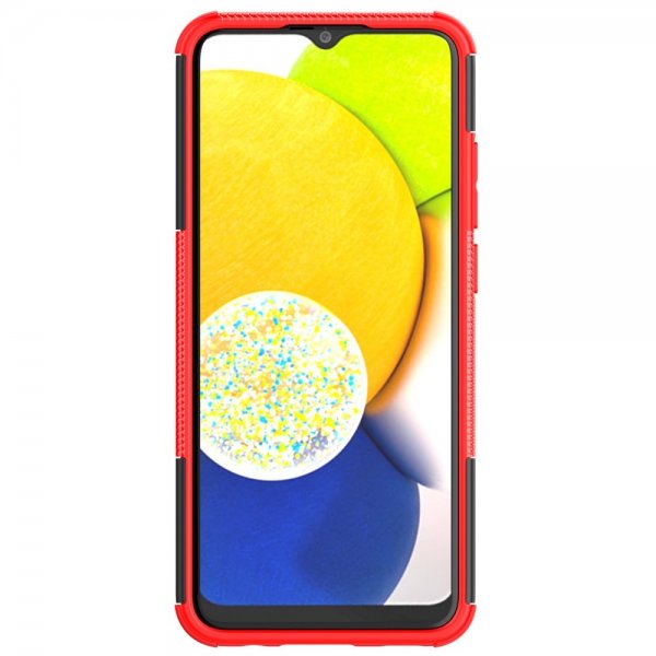 Samsung Galaxy A03 Cover Dækmønster Standfunktion Rød