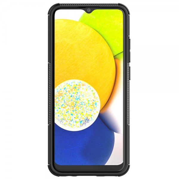 Samsung Galaxy A03 Cover Dækmønster Stativfunktion Sort
