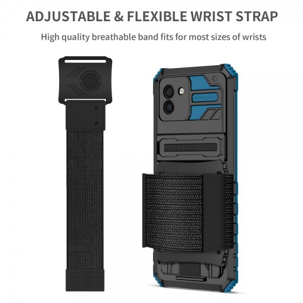 Samsung Galaxy A03 Cover med Håndgreb Blå
