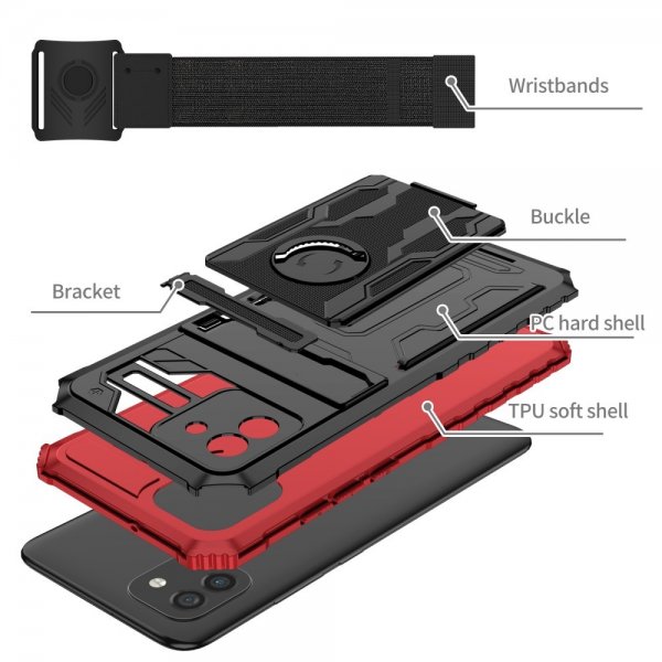 Samsung Galaxy A03 Cover med Greb Rød