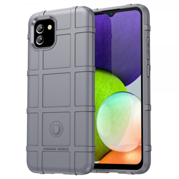 Samsung Galaxy A03 Cover Gittermønster Grå