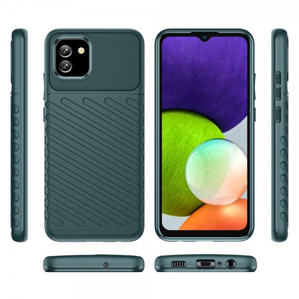 Samsung Galaxy A03 Cover Thunder Series Grøn