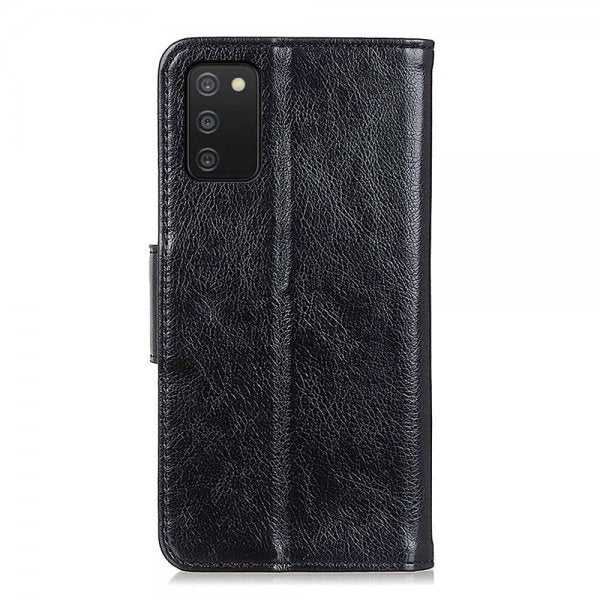 Samsung Galaxy A03s Cover Nappa Tekstur Sort