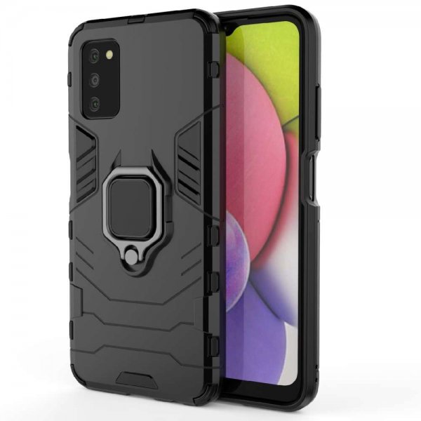 Samsung Galaxy A03s Cover med Ringholder Sort