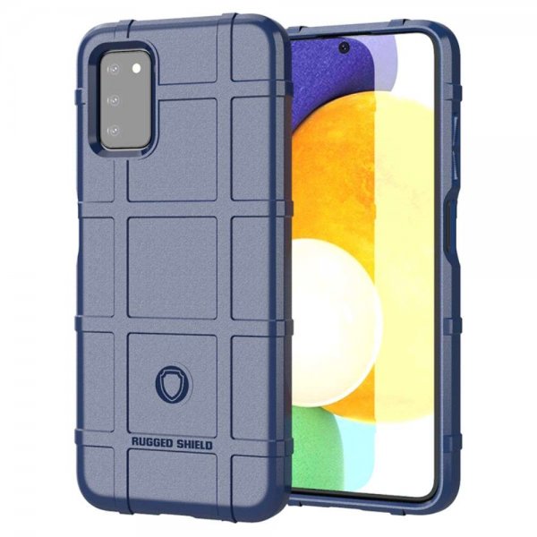 Samsung Galaxy A03s Cover Gitter Mønster Blå