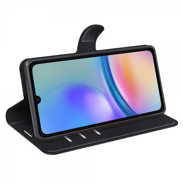 Samsung Galaxy A05s Etui Litchi Sort