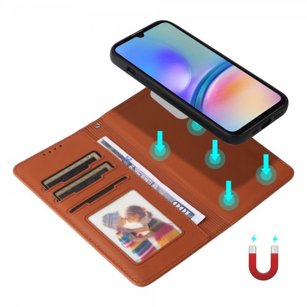 Betopnice Samsung Galaxy A05s Cover med Aftageligt Etui 005 Brun