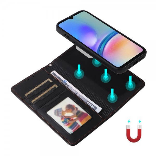 Betopnice Samsung Galaxy A05s Cover med Aftageligt Etui 005 Sort