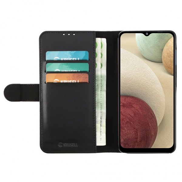 Krusell Samsung Galaxy A12 Cover PhoneWallet Sort