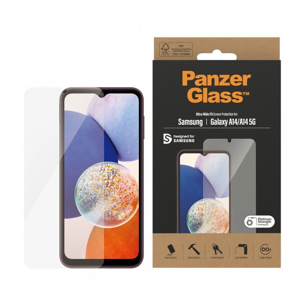 PanzerGlass Samsung Galaxy A14 Skærmbeskyttelse Ultra-Wide Fit