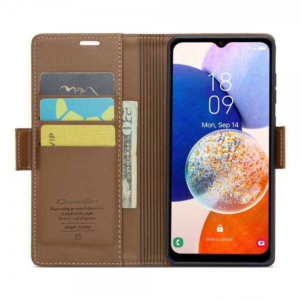 CaseMe Samsung Galaxy A14 Cover 023 Series Brun