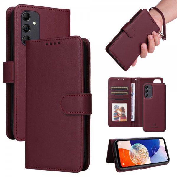 Samsung Galaxy A14 Cover med Aftageligt Cover 005 Rød