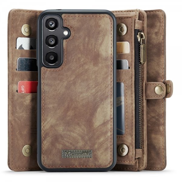 CaseMe Samsung Galaxy A15 Cover 008 Series Aftagelig Skal Brun