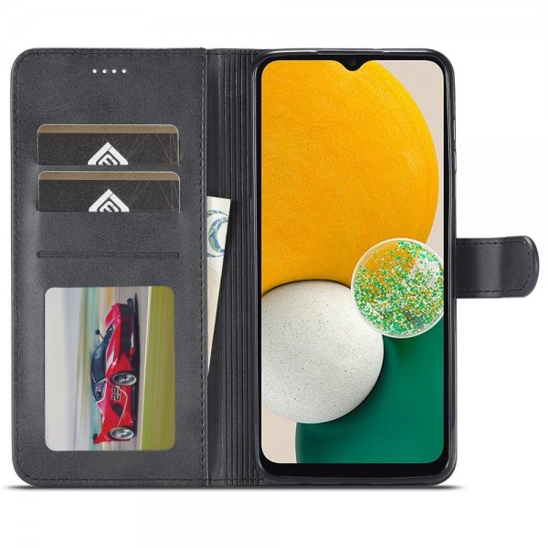 Lc.Imeeke Samsung Galaxy A15 Cover med Kortrum og Standfunktion Sort