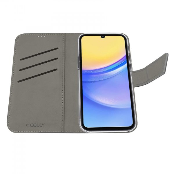 Celly Samsung Galaxy A15 Cover Wally Wallet Case Sort
