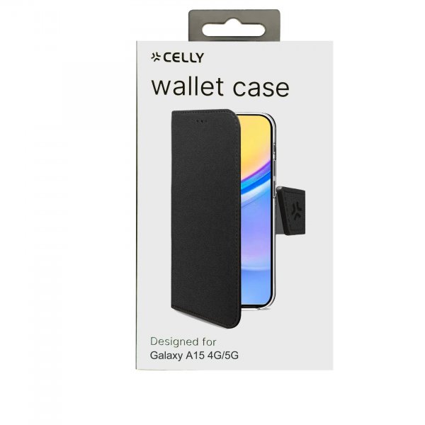 Celly Samsung Galaxy A15 Cover Wally Wallet Case Sort