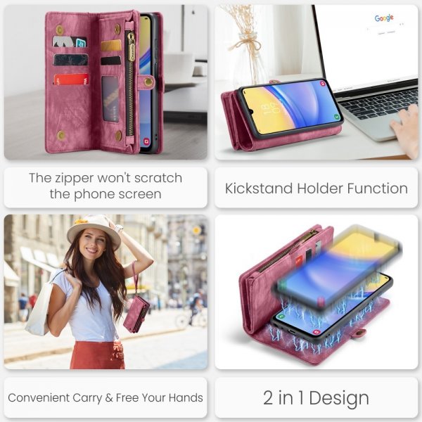 CaseMe Samsung Galaxy A16 Etui 008 Series Aftageligt Cover Rød