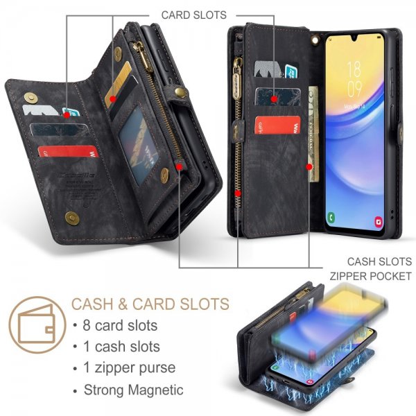 CaseMe Samsung Galaxy A16 Etui 008 Series Aftageligt Cover Sort