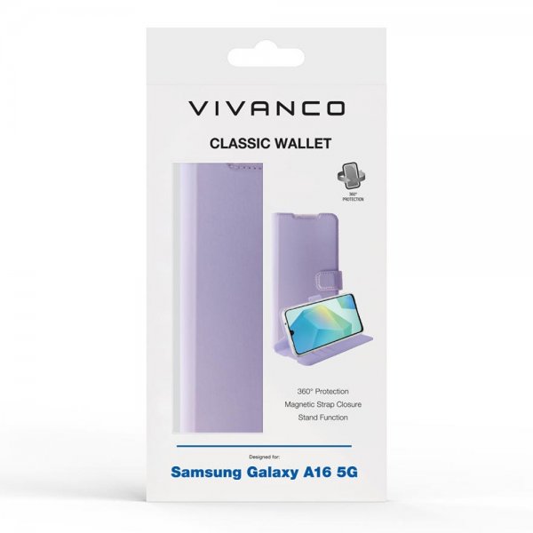 Vivanco Samsung Galaxy A16 Etui Classic Wallet Lavendel