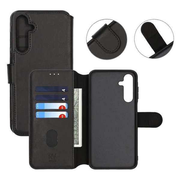 Rvelon Samsung Galaxy A16 Etui 4 Kortlommer Sort