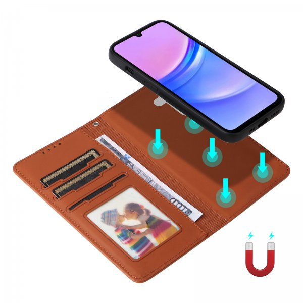 Betopnice Samsung Galaxy A17 Cover med Aftageligt Cover 005 Brun