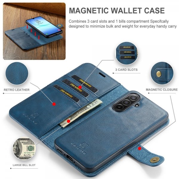 Dg.Ming Samsung Galaxy A17 Cover med Aftageligt Cover Blå