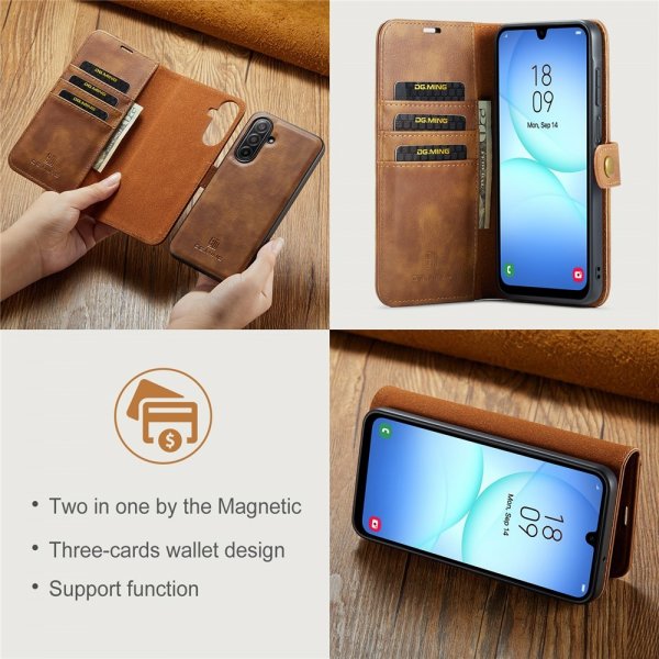 Dg.Ming Samsung Galaxy A17 Cover med Aftageligt Cover Brun