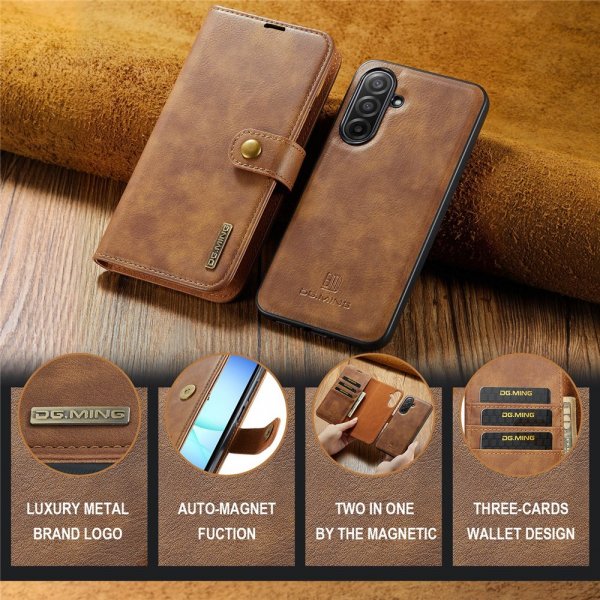 Dg.Ming Samsung Galaxy A17 Cover med Aftageligt Cover Brun