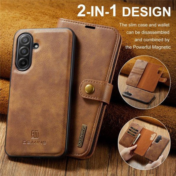 Dg.Ming Samsung Galaxy A17 Cover med Aftageligt Cover Brun