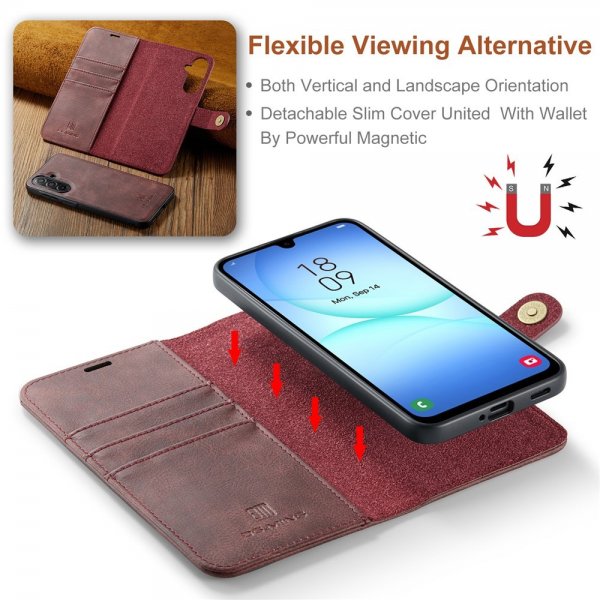 Dg.Ming Samsung Galaxy A17 Cover med Aftageligt Cover Rød