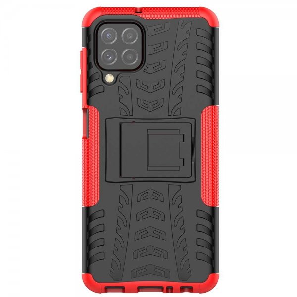 Samsung Galaxy A22 4G Cover Dækmønster Stativfunktion Rød