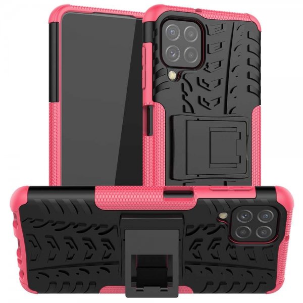 Samsung Galaxy A22 4G Cover Dækmønster Stativfunktion Rosa